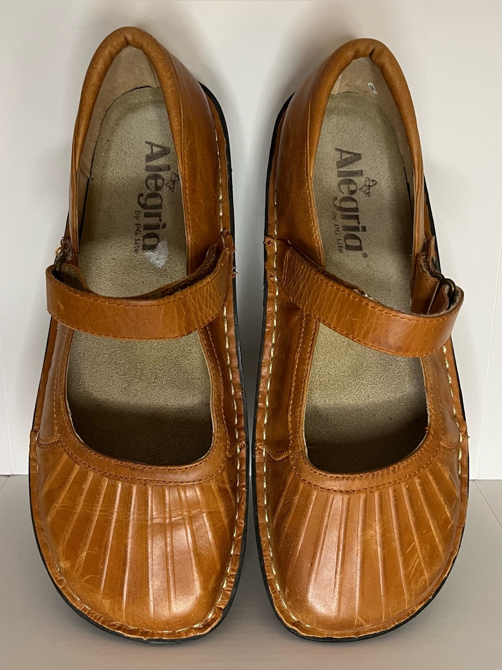 Alegria Belle MaryJane Leather Comfort Shoes Light Cognac EU 40 US 9.5 -10 - Picture 6 of 16